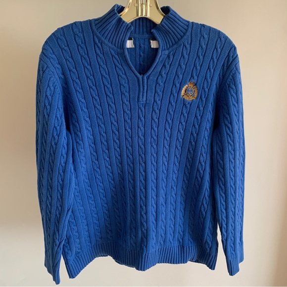 Ralph Lauren Other - Ralph Lauren Vintage Cable Knit Sweater V Mock Neck